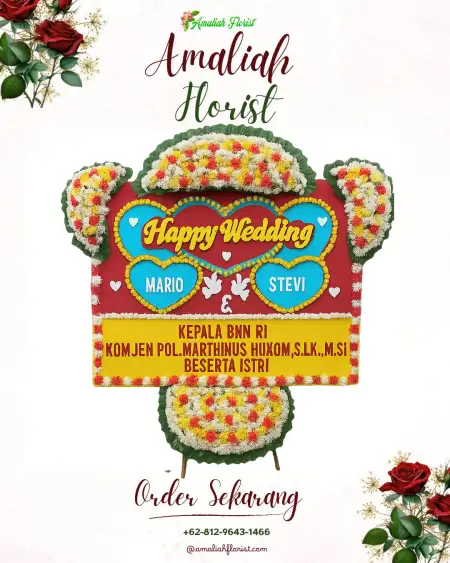 Papan Bunga Pernikahan Sokaraja Wetan